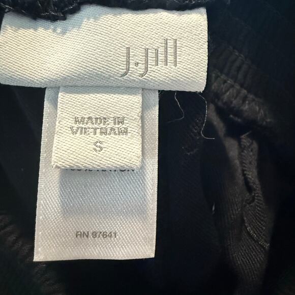 J.Jill Smocked Waist Wide Leg Pants, Black, 100% Rayon, Women's Size Small - Picture 5 of 6